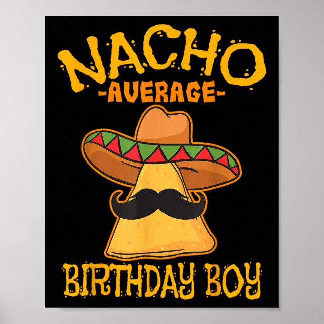 Poster Cinco de Celebração de Nacho Média de Aniversário (Frente)