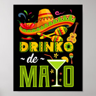 Poster Cinco De Drinko Fiesta Mexicano Cinco de Mayo