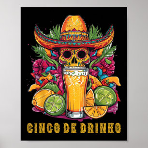 Poster Cinco De Drinko Funny Cinco De Mayo Bebendo Do Par