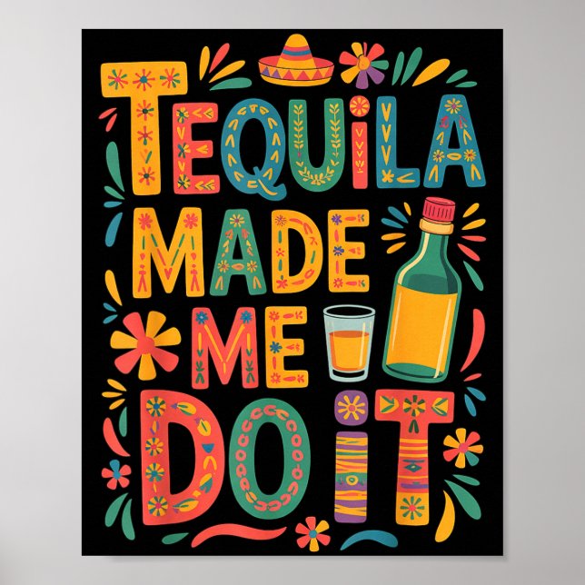 Poster Cinco de maio bebida engraçada festa álcool  (Frente)