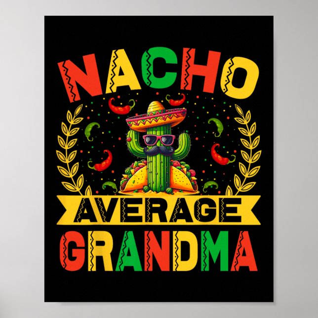 Poster Cinco De Maio Engraçada Nacho Média Avó Cinco De (Frente)