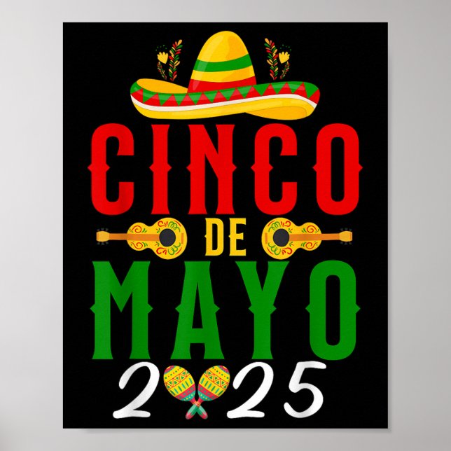 Poster Cinco de Mayo 2025 Partido Fiesta 5 De Mayo (Frente)