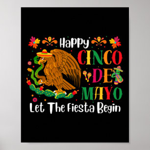 Poster Cinco De Mayo Águia Mexicana Para Homens E Mulhere