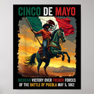 Poster Cinco De Mayo Batalha Mexicana De Puebla 5 De Maio