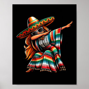 Poster Cinco De Mayo Dabbing mulheres mexicanas Cinco Eng