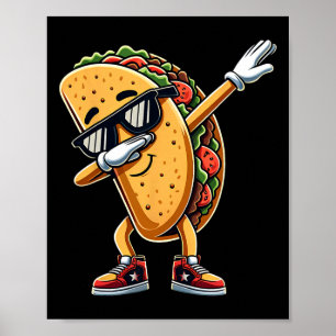 Poster Cinco De Mayo Dabbing Taco Funny Comidas Mexicanas