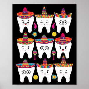 Poster Cinco De Mayo Dental Mexicano Fiesta Dentist Hygie