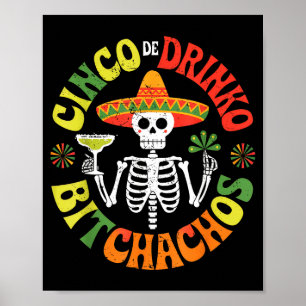 Poster Cinco De Mayo Divertido Festa Mexicana Cinco De Dr