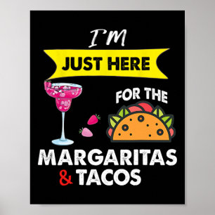 Poster Cinco De Mayo Estou Aqui Apenas Para As Margaritas