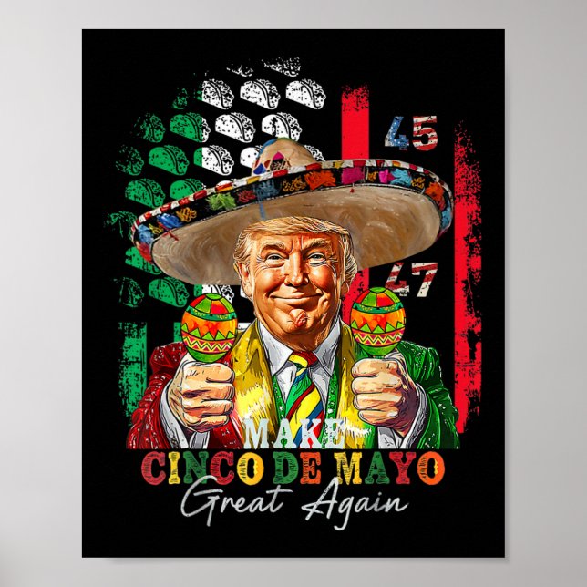 Poster Cinco De Mayo Faça o Cinco De Mayo Grande Novament (Frente)