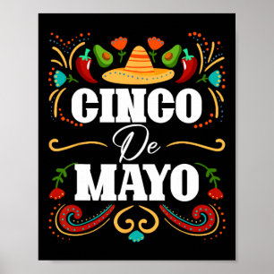 Poster Cinco De Mayo Festa Mexicana 5 De Mayo México Mexi