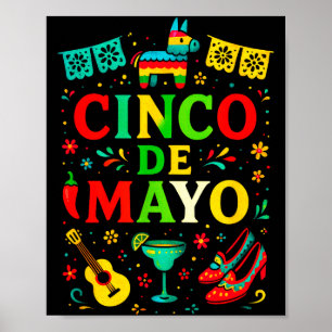 Poster Cinco de mayo - festa mexicana de celebração 