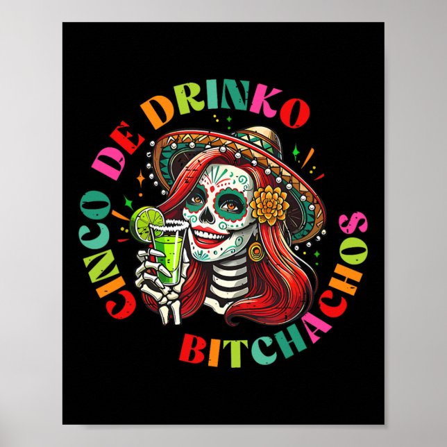 Poster Cinco De Mayo Festa Mexicana Divertida Cinco De Dr (Frente)