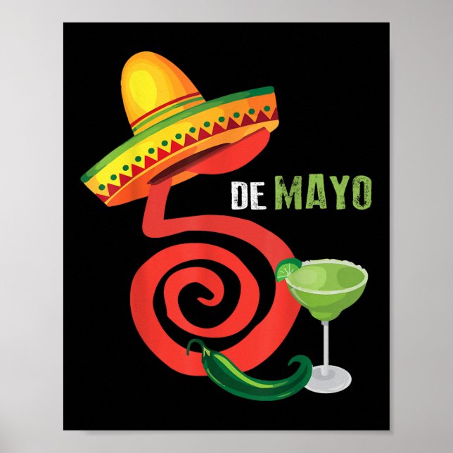 Poster Cinco De Mayo Fiesta Design Camisa 5 De Mayo Viva (Frente)