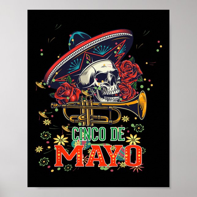 Poster Cinco de Mayo Fiesta Design Viva México Camisa 5 D (Frente)