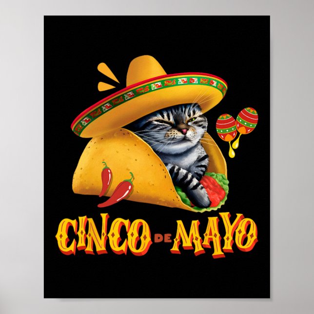 Poster Cinco de Mayo - Fiesta mexicana 5 De Mayo Funny Ta (Frente)