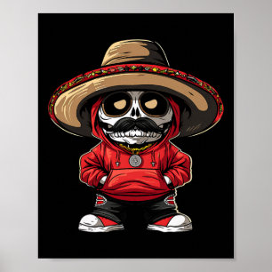 Poster Cinco De Mayo Fiesta México Skeleton Party Sombrer