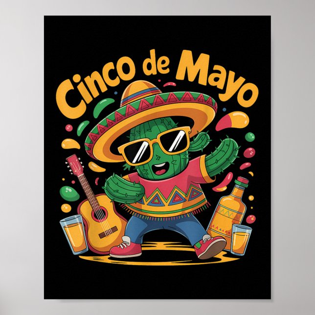 Poster Cinco De Mayo Fiesta Party 5 De Mayo Encantado Mex (Frente)