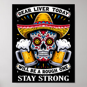 Poster Cinco De Mayo Fiesta Querido Fígado Hoje Será Um R