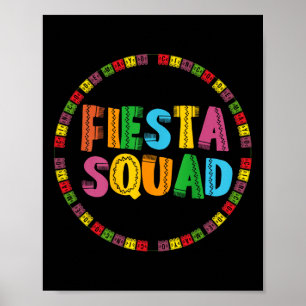 Poster Cinco De Mayo Fiesta Squad Funny Vamos Fiesta Mexi