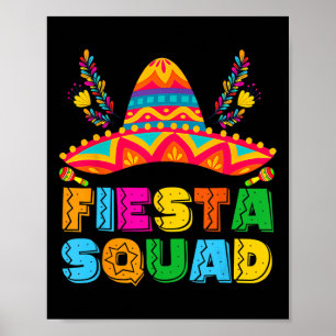 Poster Cinco De Mayo Fiesta Squad Partido Mexicano Cinco