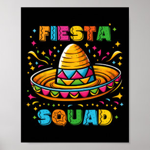 Poster Cinco De Mayo Fiesta Squad Partido Mexicano Cinco