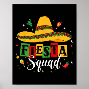 Poster Cinco De Mayo Fiesta Squad Partido Mexicano Cinco