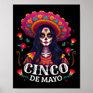 Poster Cinco De Mayo Girl Mexicano Fiesta 5 De Mayo