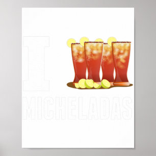 Poster Cinco De Mayo I Love Micheladas Álcool Mexicano