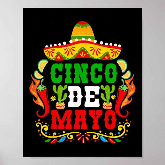 Poster Cinco De Mayo Lets Fiesta Squad 5 De Mayo Mexicano (Frente)