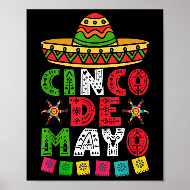 Poster Cinco De Mayo Lets Fiesta Squad 5 De Mayo Mexicano (Frente)