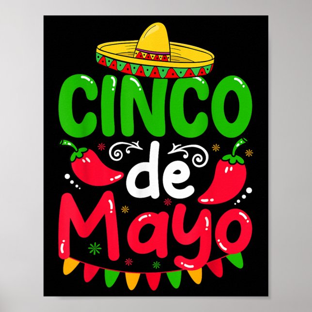 Poster Cinco De Mayo Lets Fiesta Squad 5 De Mayo Mexicano (Frente)