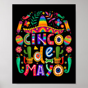 Poster Cinco De Mayo Lets Fiesta Squad 5 De Mayo Mexicano