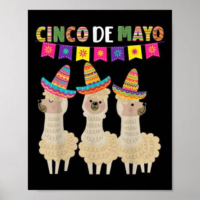 Poster Cinco de Mayo Llama Fiesta Ultimate Party Vibe May (Frente)