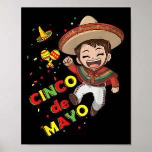 Poster Cinco De Mayo Para Crianças Meninos Design Mexican
