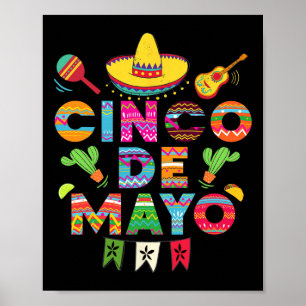 Poster Cinco De Mayo Para Homens Mulheres Crianças Festa