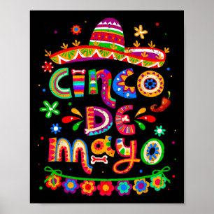 Poster Cinco De Mayo Taco Mexicano Vamos Festa Cinco De M