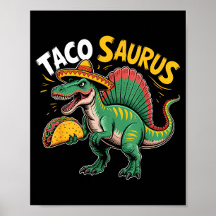 Poster Cinco De Mayo Tacosaurus Taco Espinossauro Dinossa