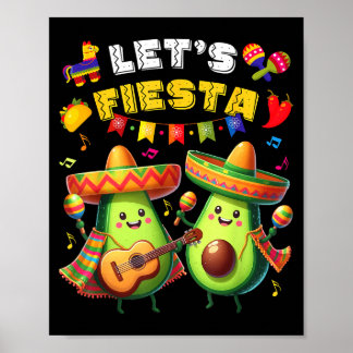 Poster Cinco De Mayo Vamos Festa Poncho Abacate Meninos M