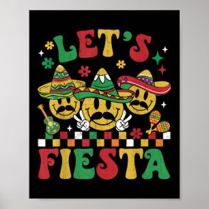Poster Cinco Engraçados De Mayo Groovy Deixa Fiesta Sorri