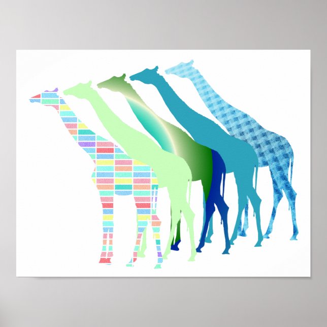 Pôster Cinco Girafas Design 1 (Frente)