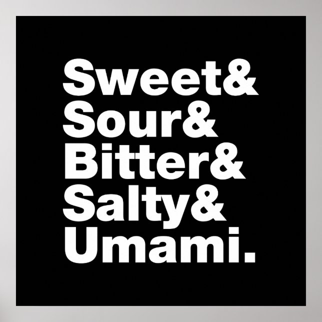 Pôster Cinco gostos básicos (Frente)