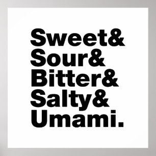 Pôster Cinco gostos básicos
