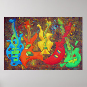 POSTER CINCO GUITARRAS