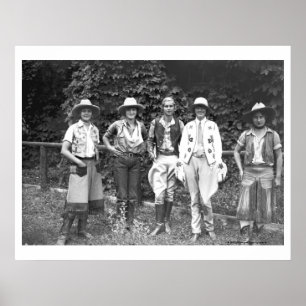 Pôster Cinco mulheres no rancho de gajo
