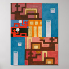 Poster Cinco números estendidos | Sophie Taeuber-Arp |