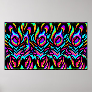 Poster Cinco Olhados - Ken Gage Abstrato