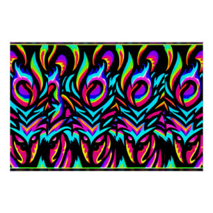 Pôster Cinco Olhados - Ken Gage Abstrato
