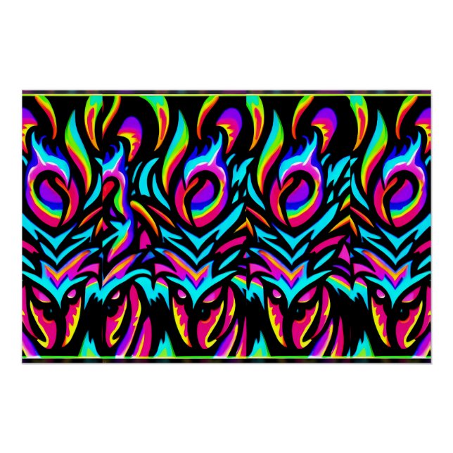 Pôster Cinco Olhados - Ken Gage Abstrato (Frente)