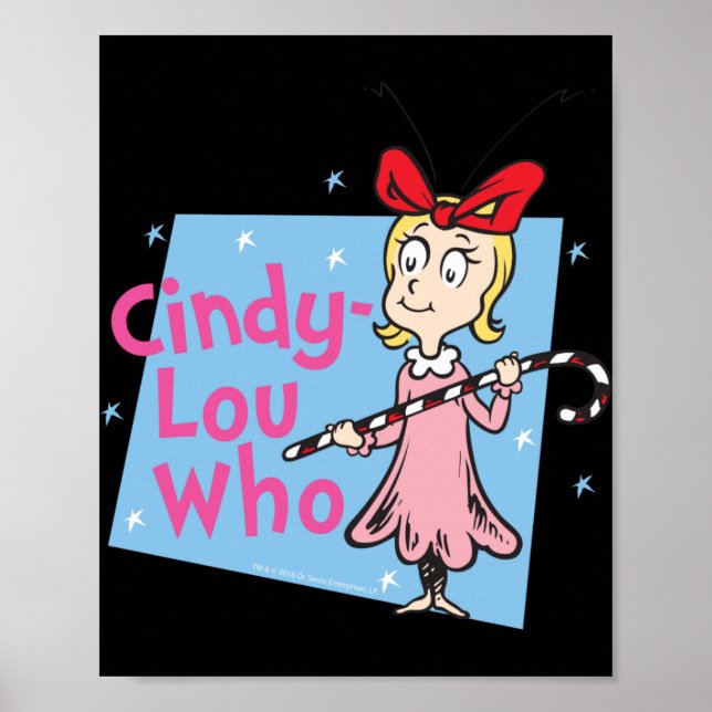 Poster Cindy Lou Who Candy Cane T Shirt  (Frente)